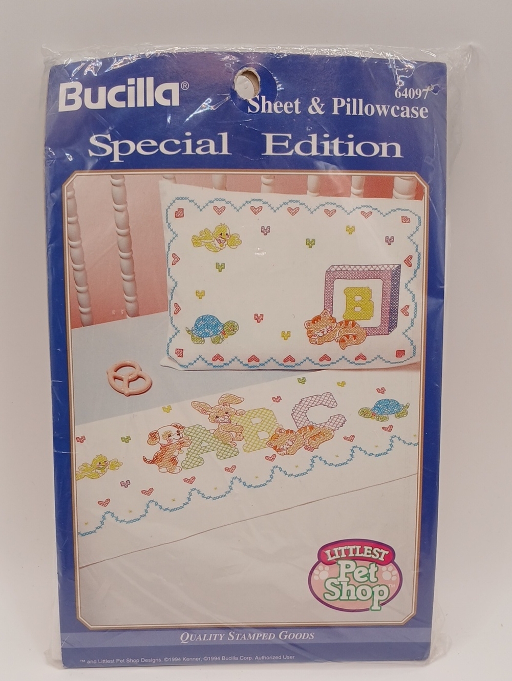 Bucilla Littlest Pet Shop Sheet & Pillowcase Cross Stitch *Floss Not Included